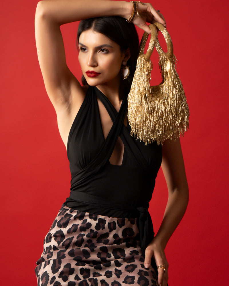 Beaded Fringe Tote Bag