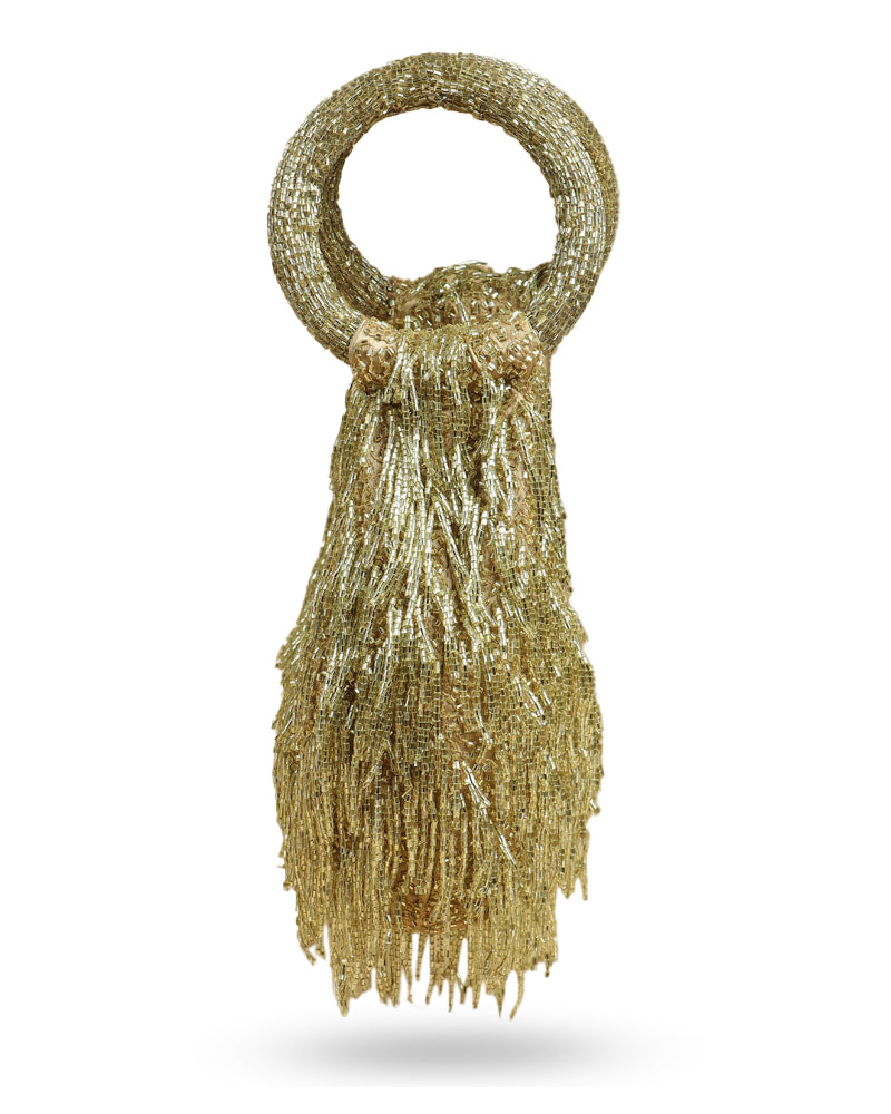 Beaded Fringe Tote Bag