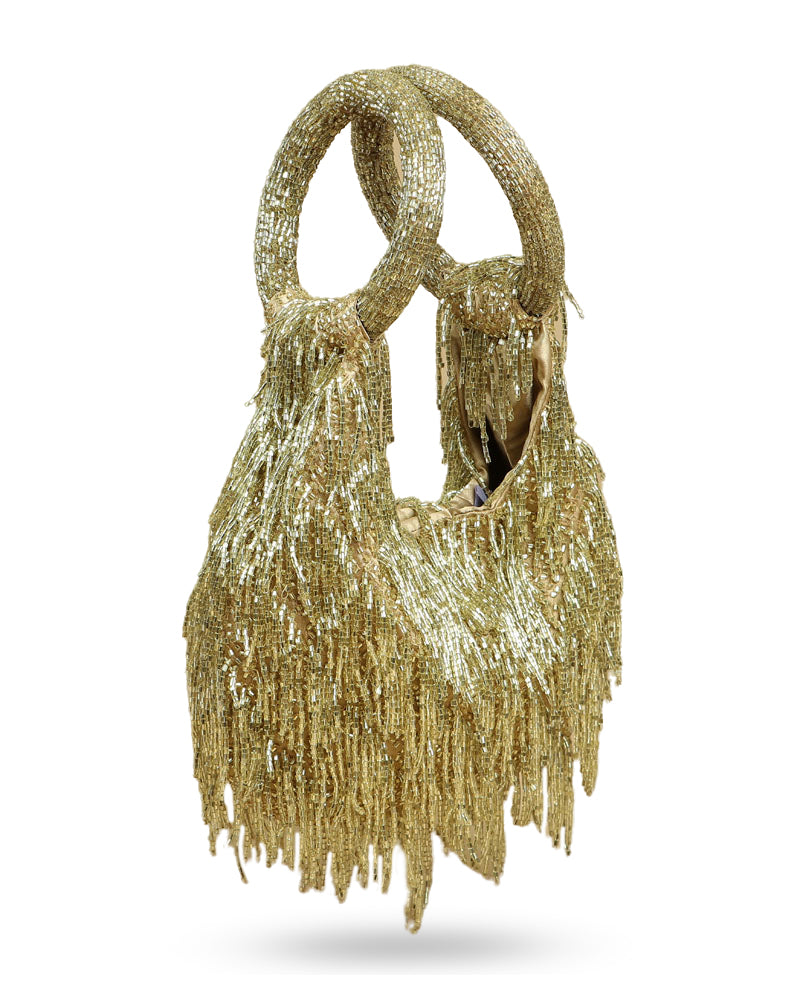 Beaded Fringe Tote Bag