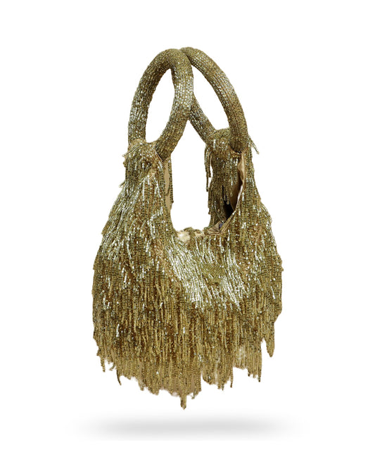 Beaded Fringe Tote Bag