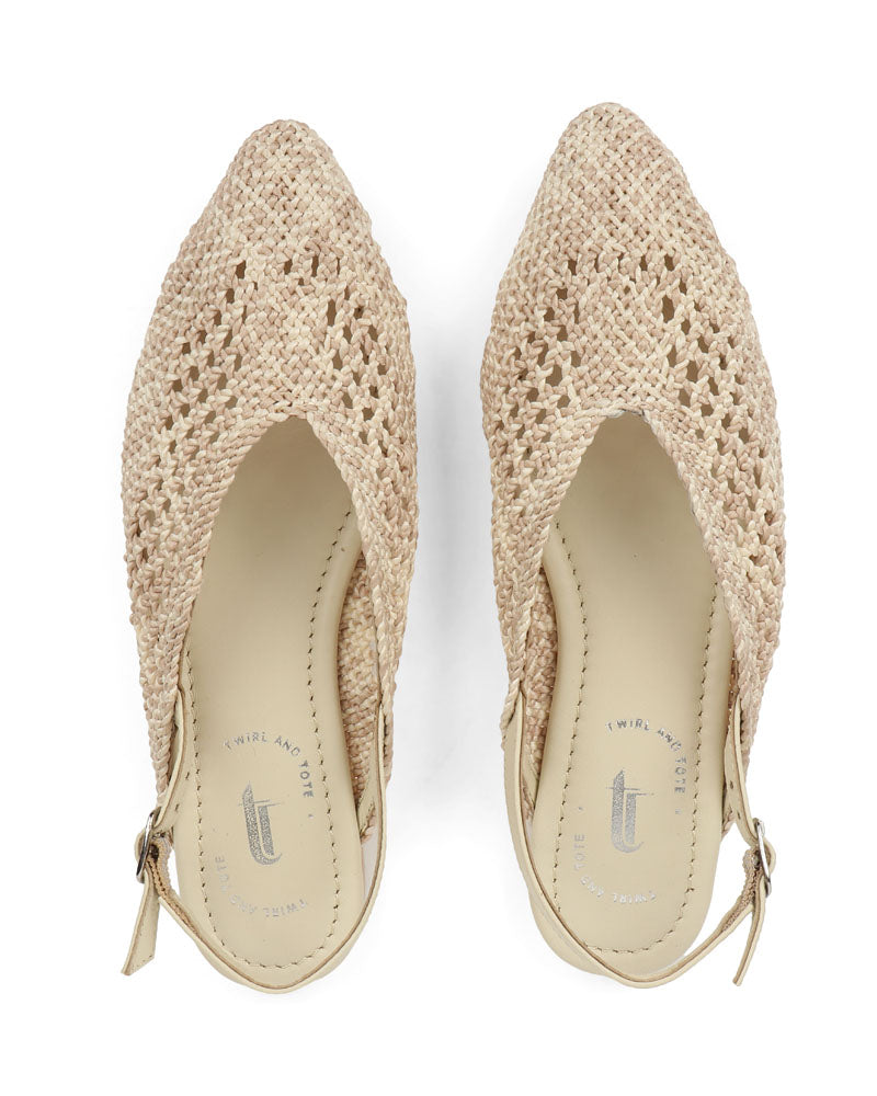 Woven Chic Slingback Mules