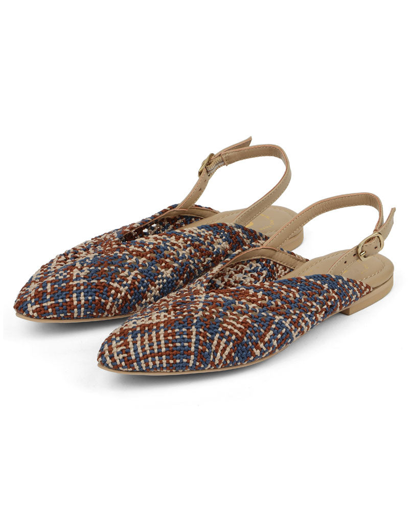 Woven Chic Slingback Mules