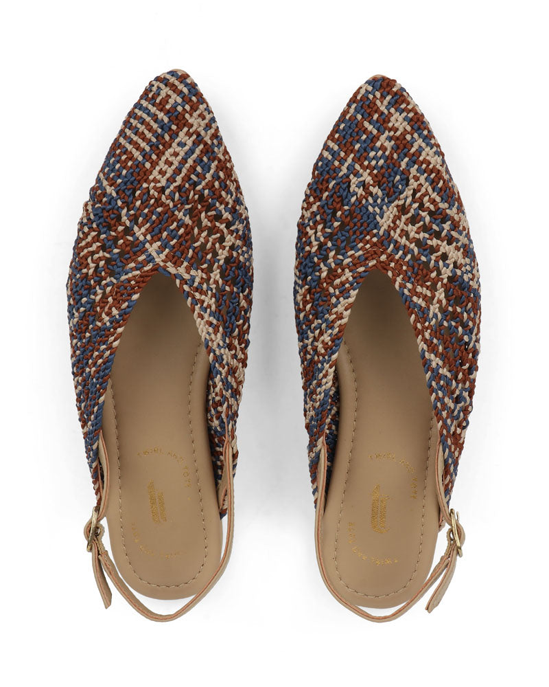 Woven Chic Slingback Mules