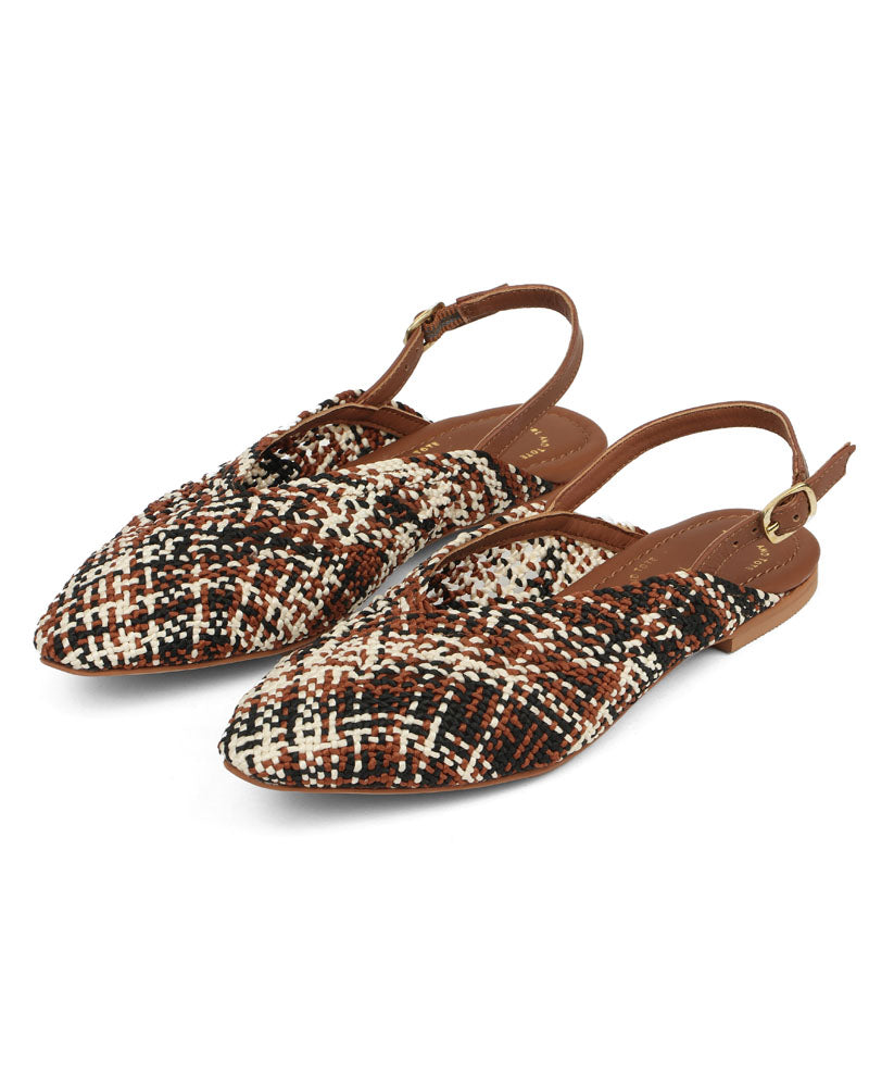 Woven Chic Slingback Mules