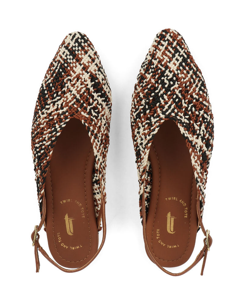 Woven Chic Slingback Mules