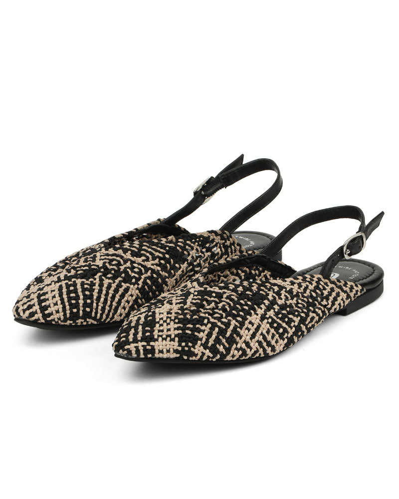 Woven Chic Slingback Mules