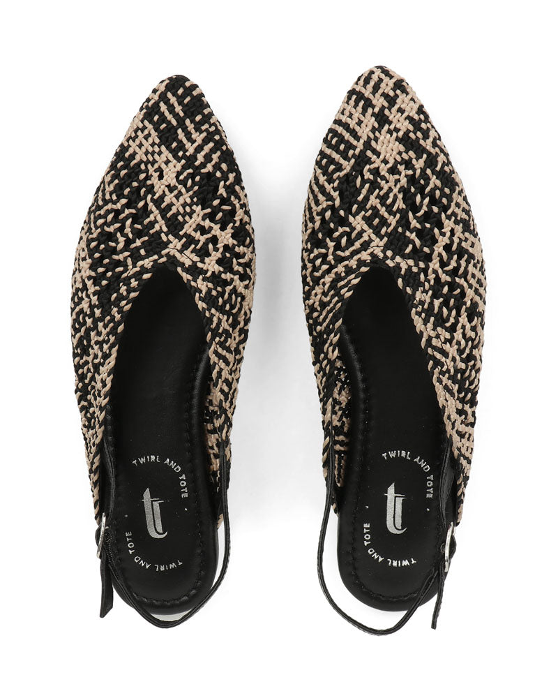 Woven Chic Slingback Mules