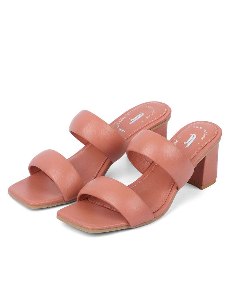 Peach Poise Heels