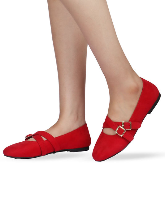 Flamboyant Crisscross Ballerinas