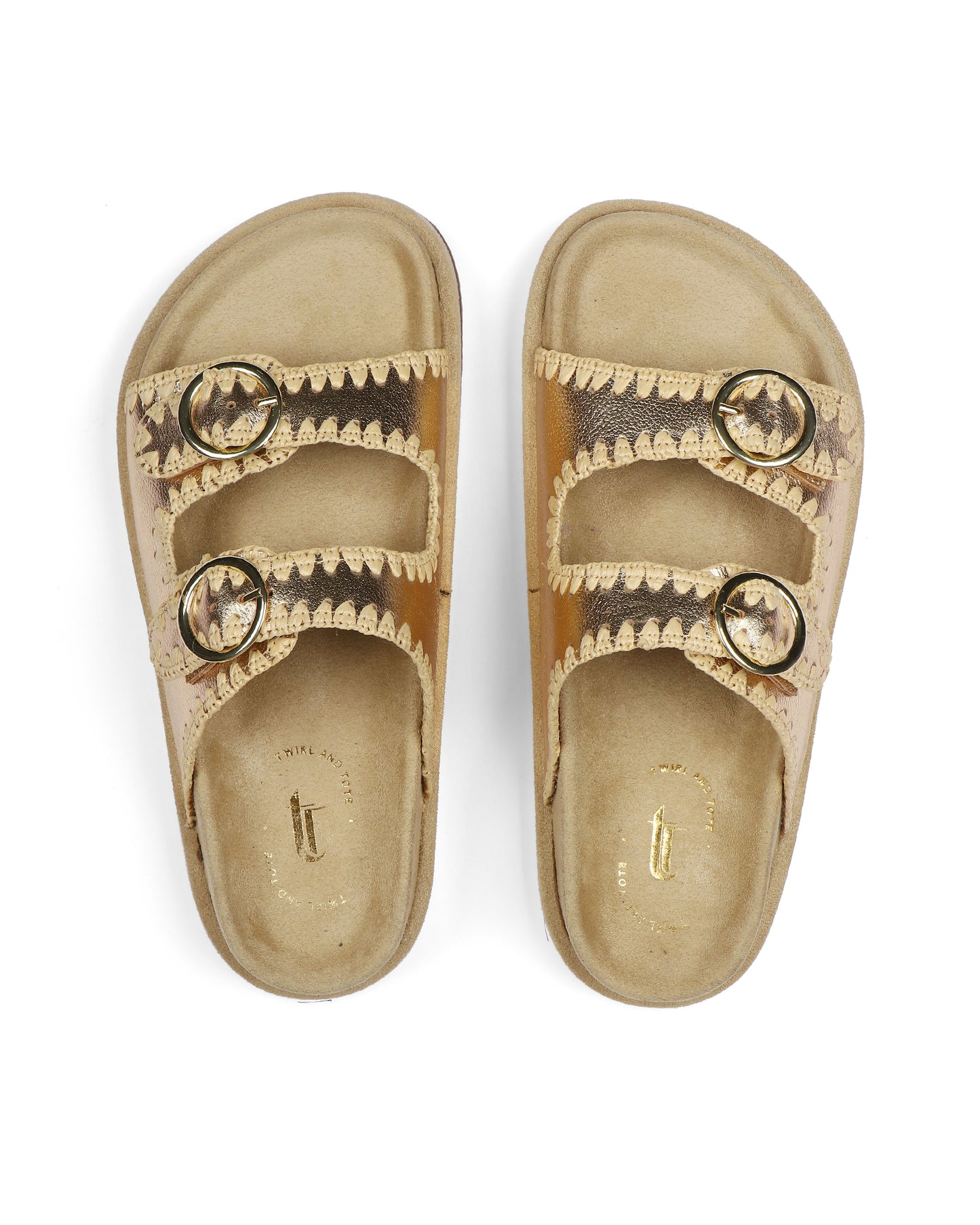 Woven Elegance Slides