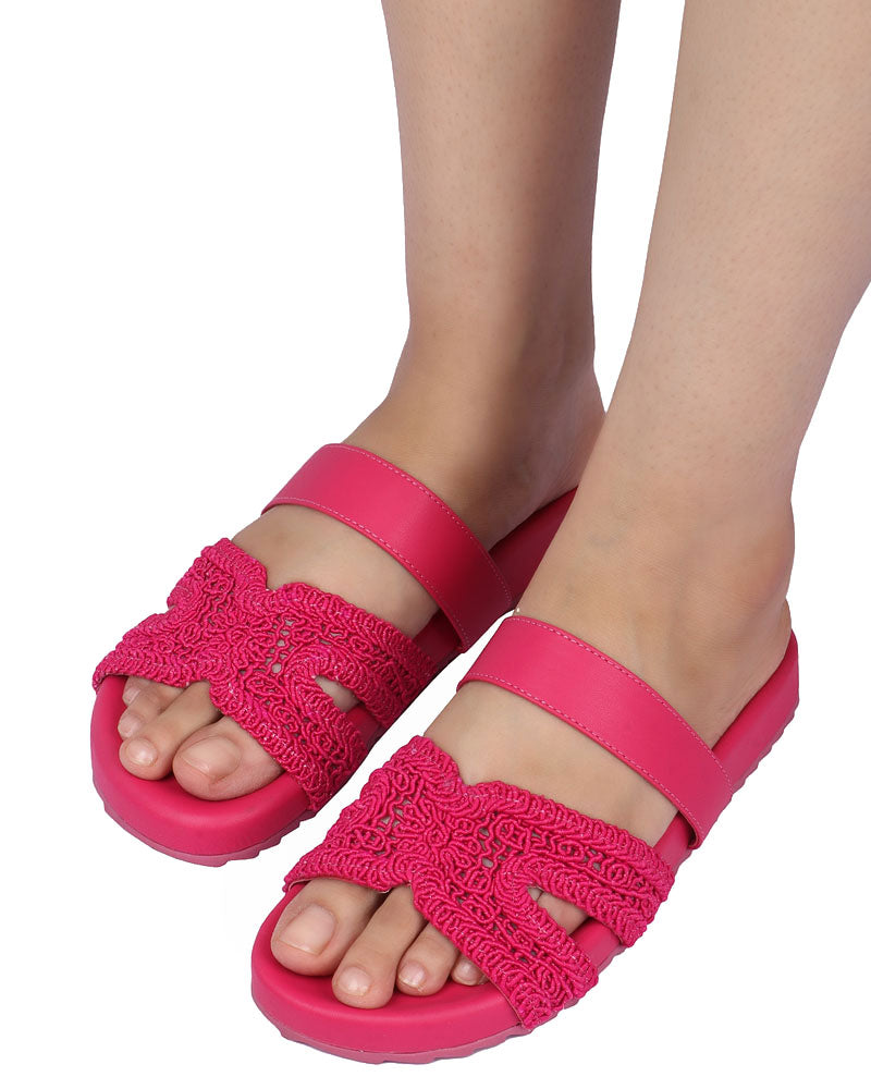 Valencia Woven Slides