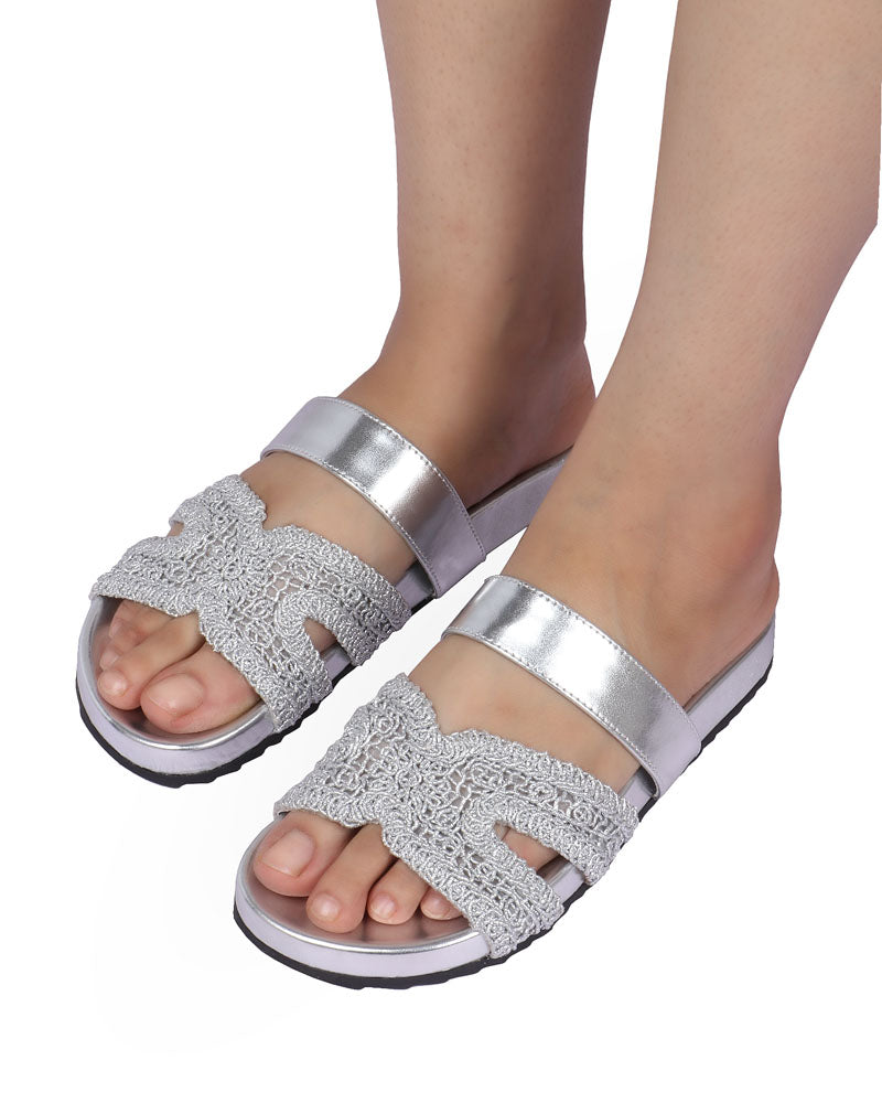 Valencia Woven Slides