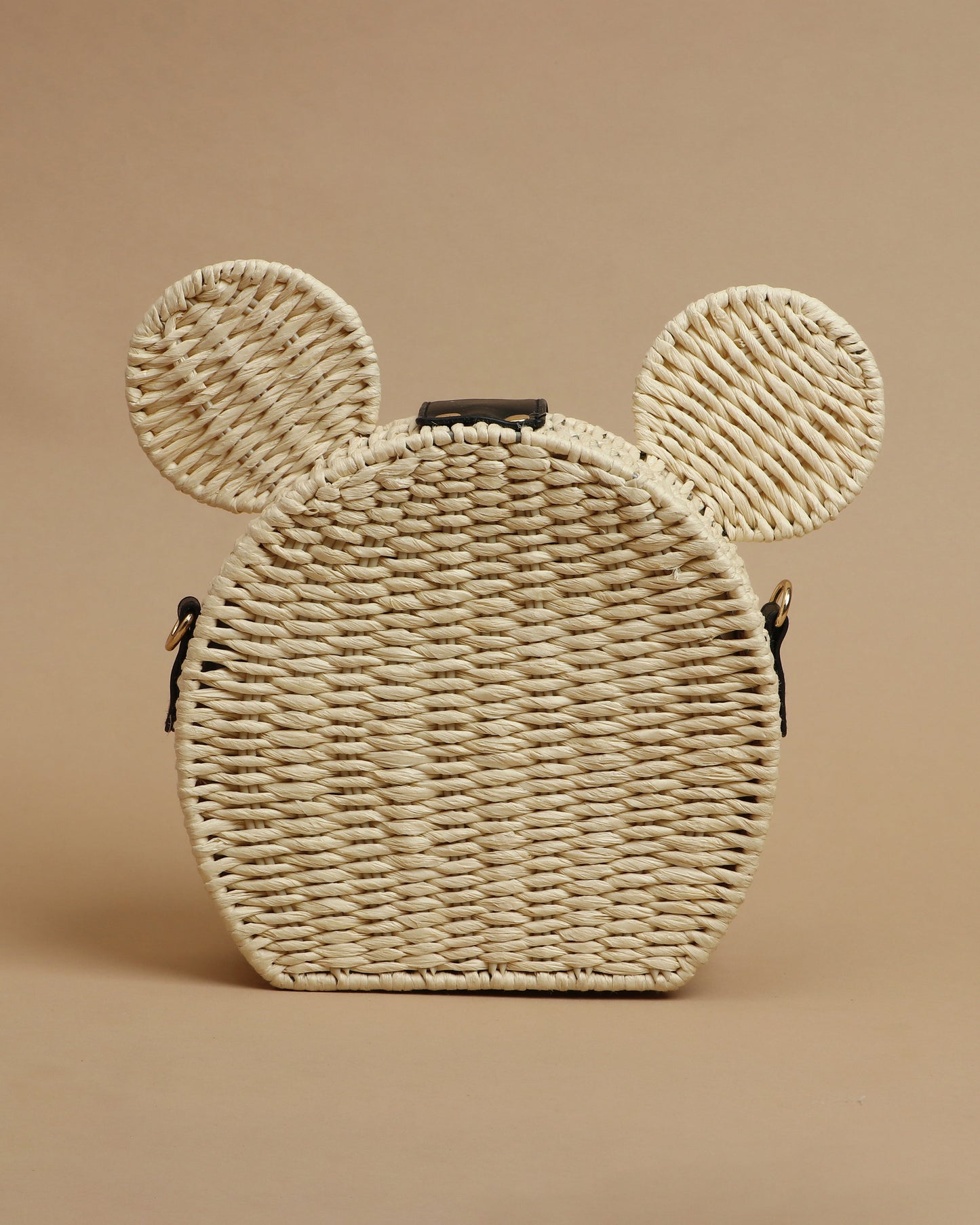 Chic Mouse Ears Woven Handbag