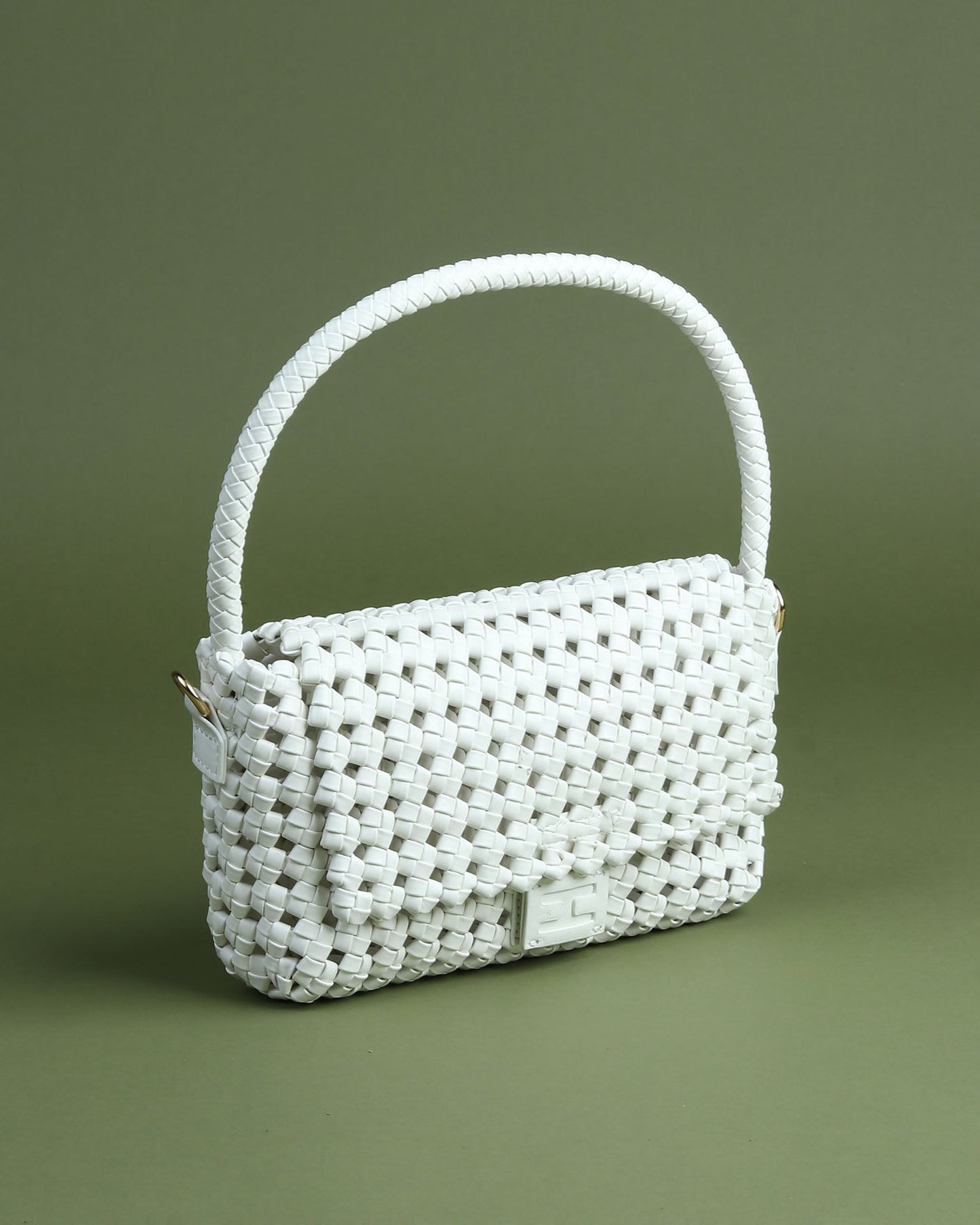 Faux Leather Baguette Bag