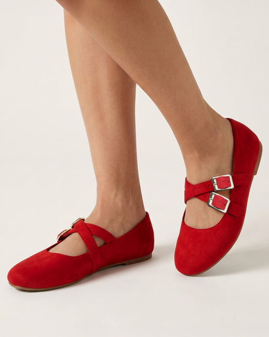 Flamboyant Crisscross Ballerinas