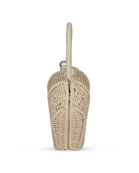 Effortless Glamour Mat Weave Handbag