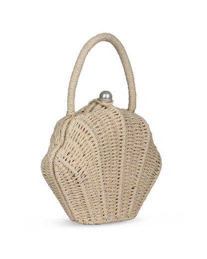 Effortless Glamour Mat Weave Handbag