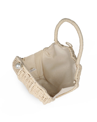 Effortless Glamour Mat Weave Handbag