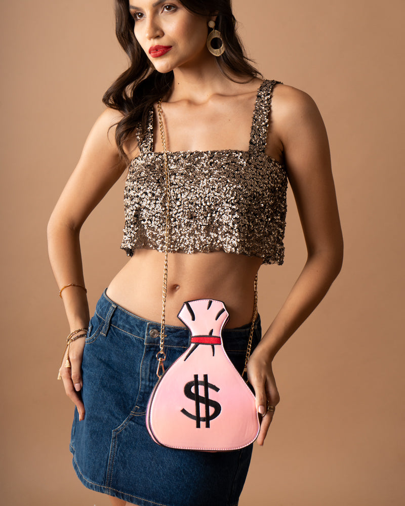 Pink Money Bag