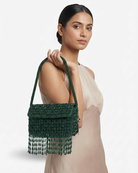 Emerald Cascade handbag