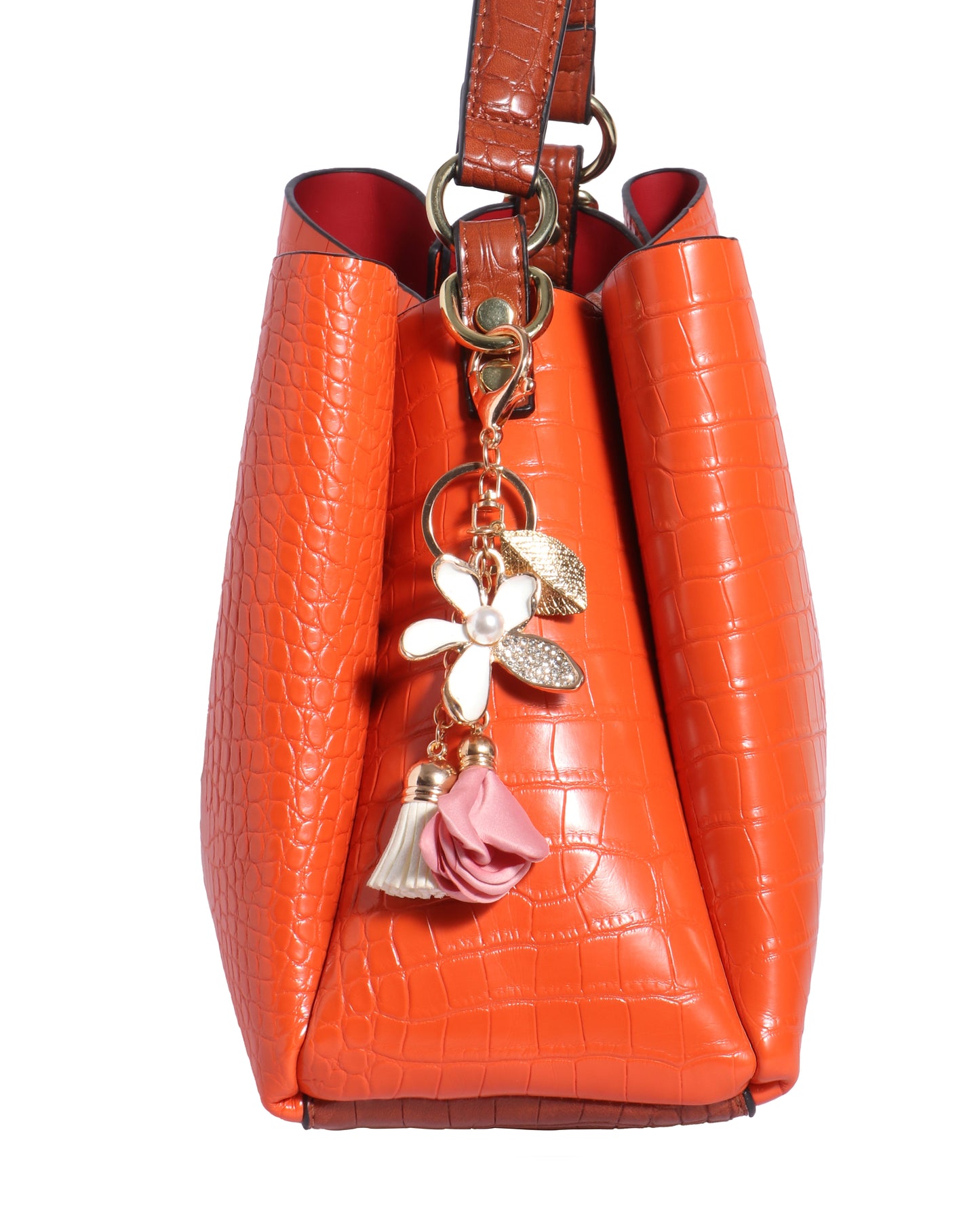 Floral Dangle Bag Charm