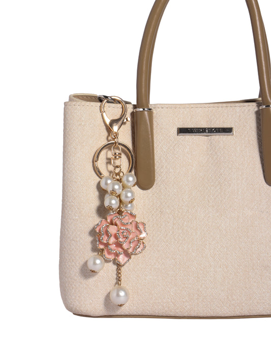 Blush Rose & Pearl Dangle Charm