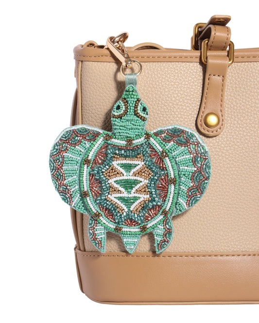 Beaded Ocean Turtle Bag Charm