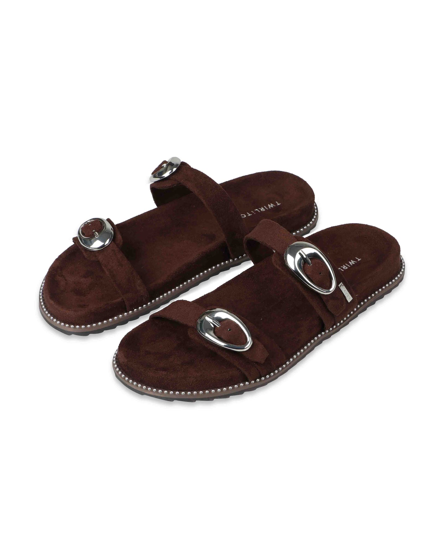 Noir Royale Buckle Flats