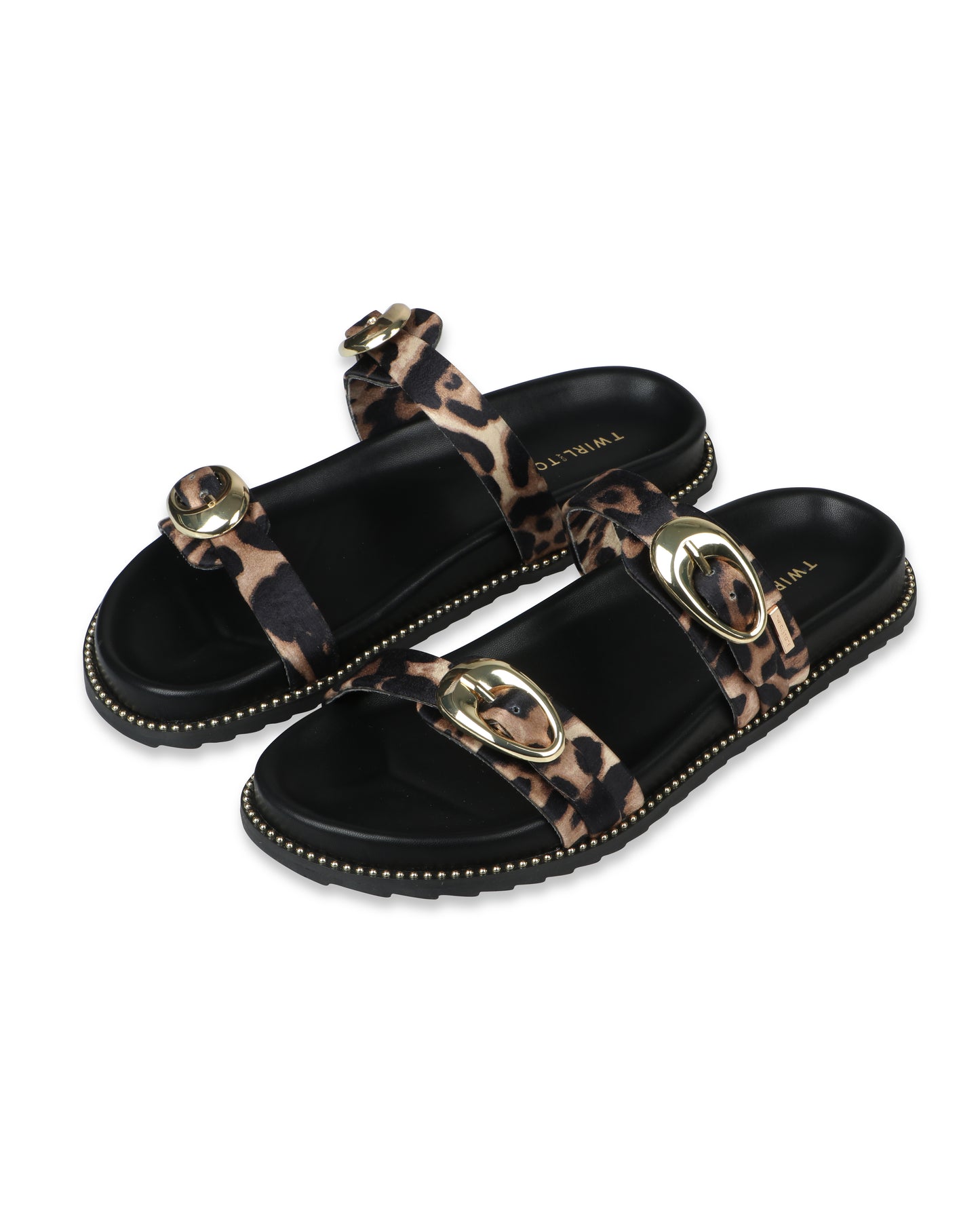 Noir Royale Buckle Flats