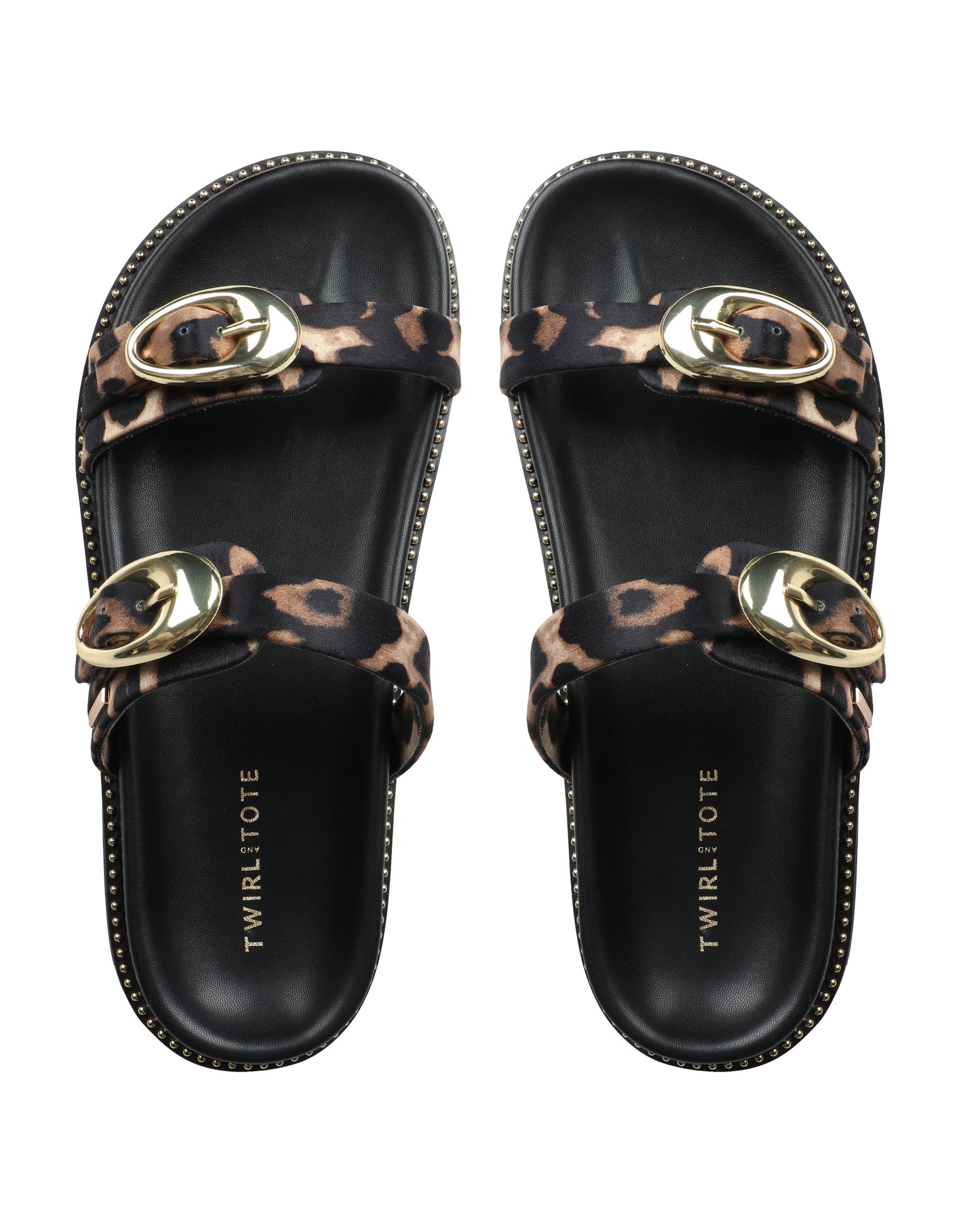 Noir Royale Buckle Flats
