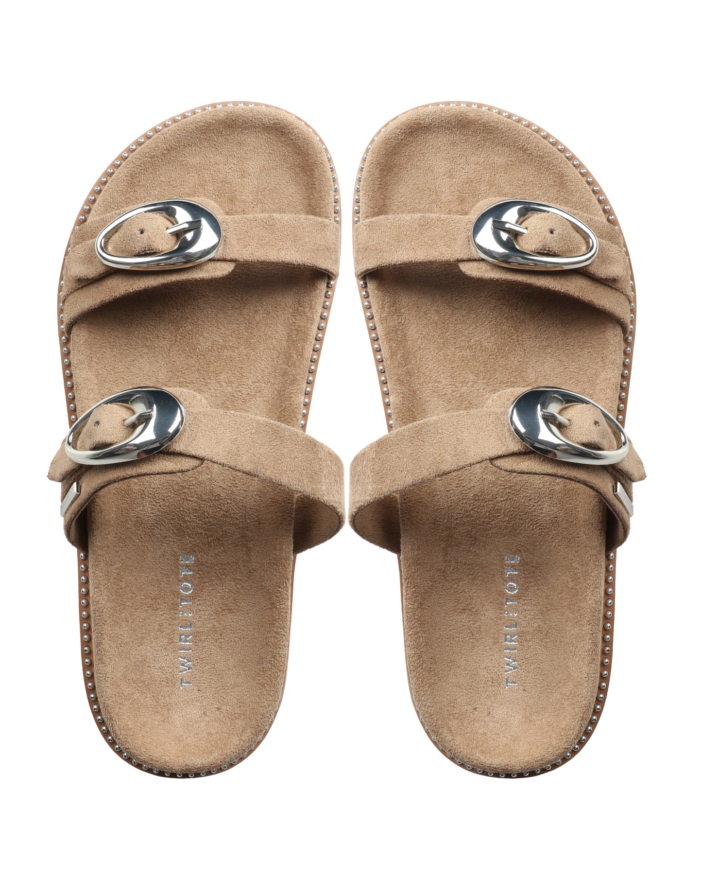 Noir Royale Buckle Flats