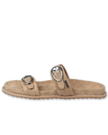 Noir Royale Buckle Flats