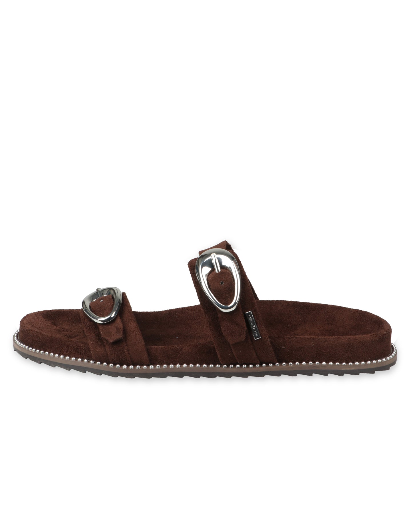 Noir Royale Buckle Flats