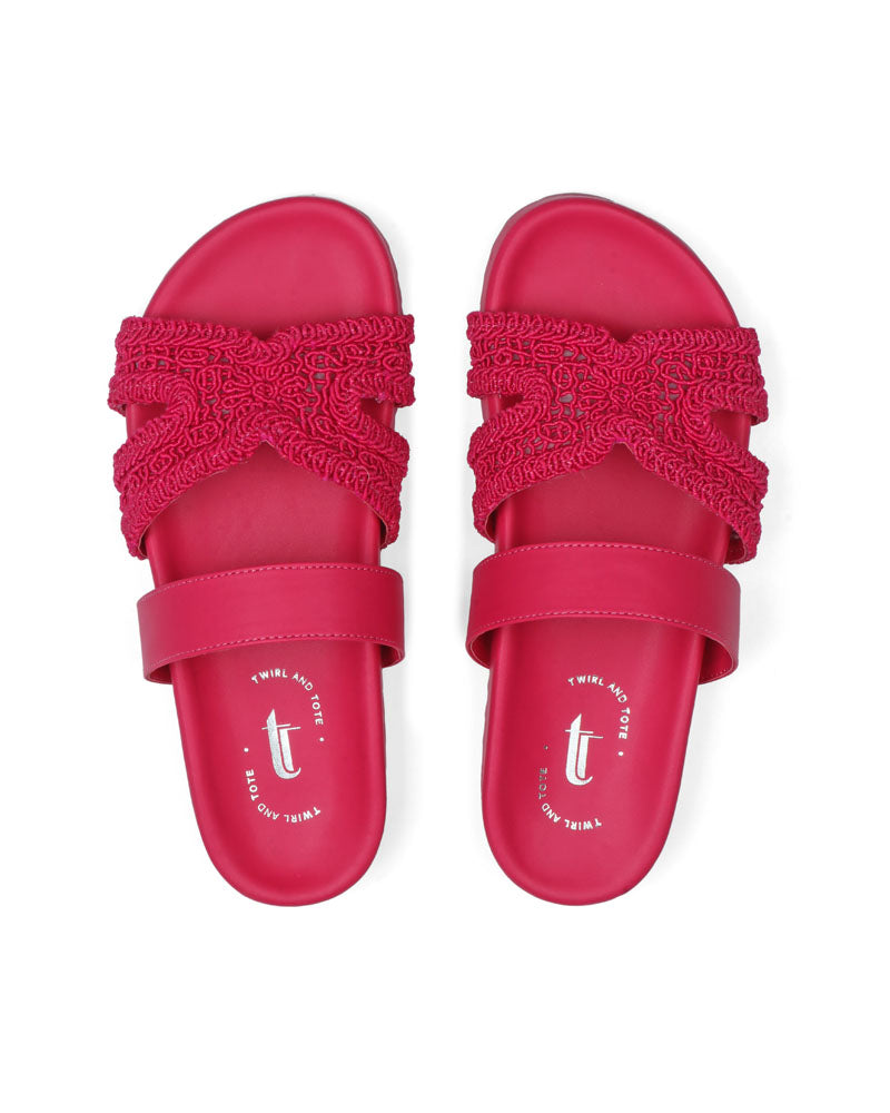 Valencia Woven Slides
