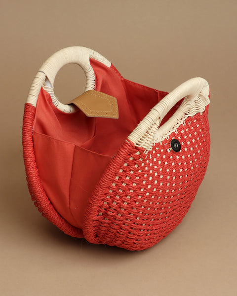 Crescent Chic Basket Bag