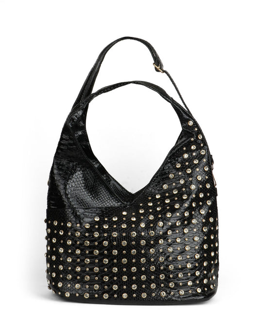 Midnight Glam Leather Tote Bag