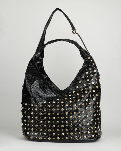 Midnight Glam Leather Tote