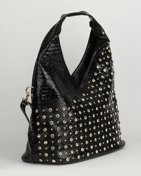 Midnight Glam Leather Tote