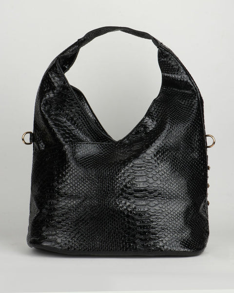 Midnight Glam Leather Tote