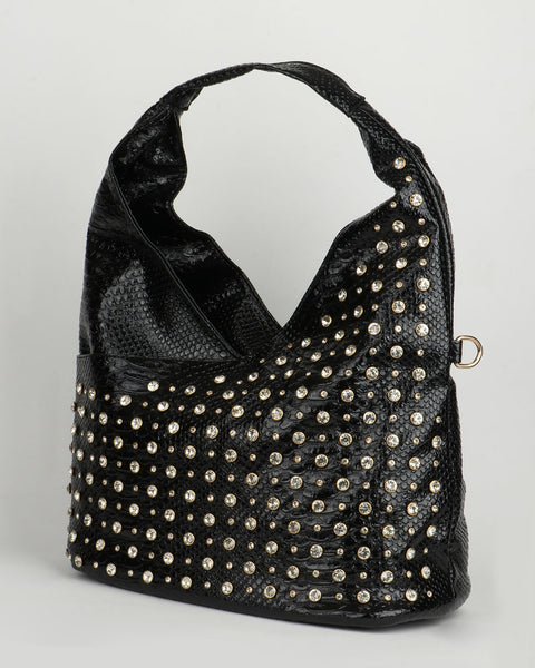 Midnight Glam Leather Tote