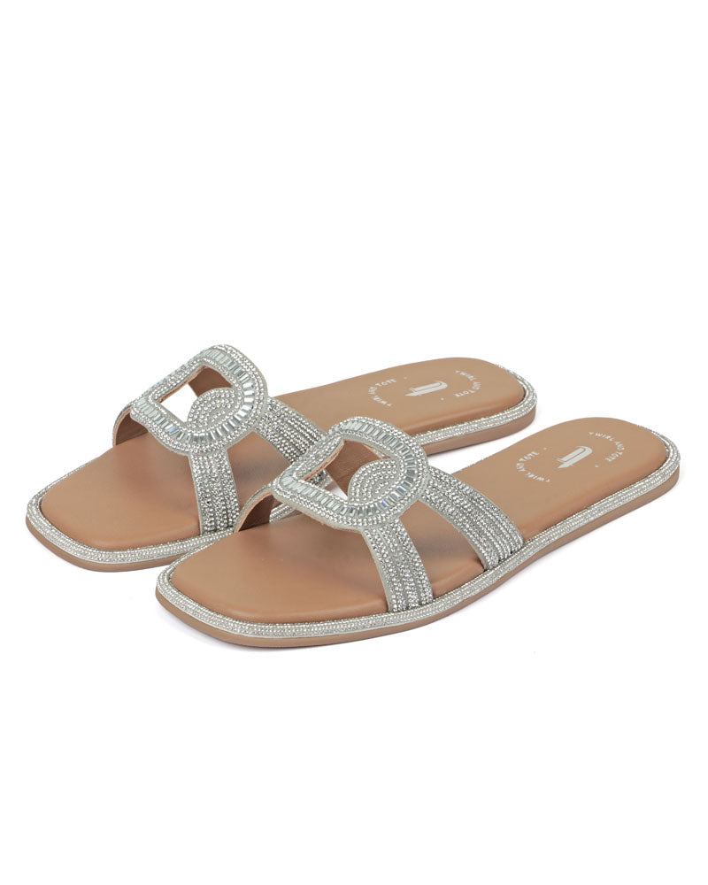 Glittering Charcoal Flats