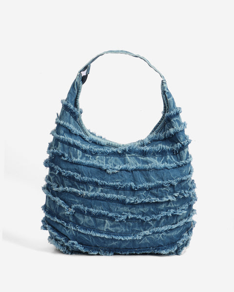 Ruffled Denim Hobo