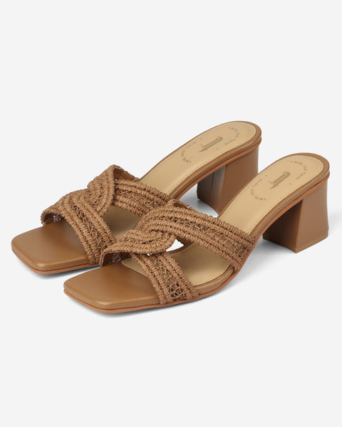 Isla Woven Block Heels