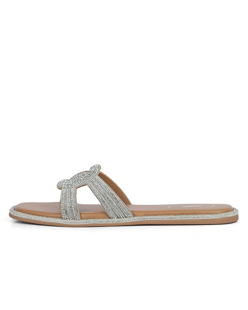 Glittering Charcoal Flats