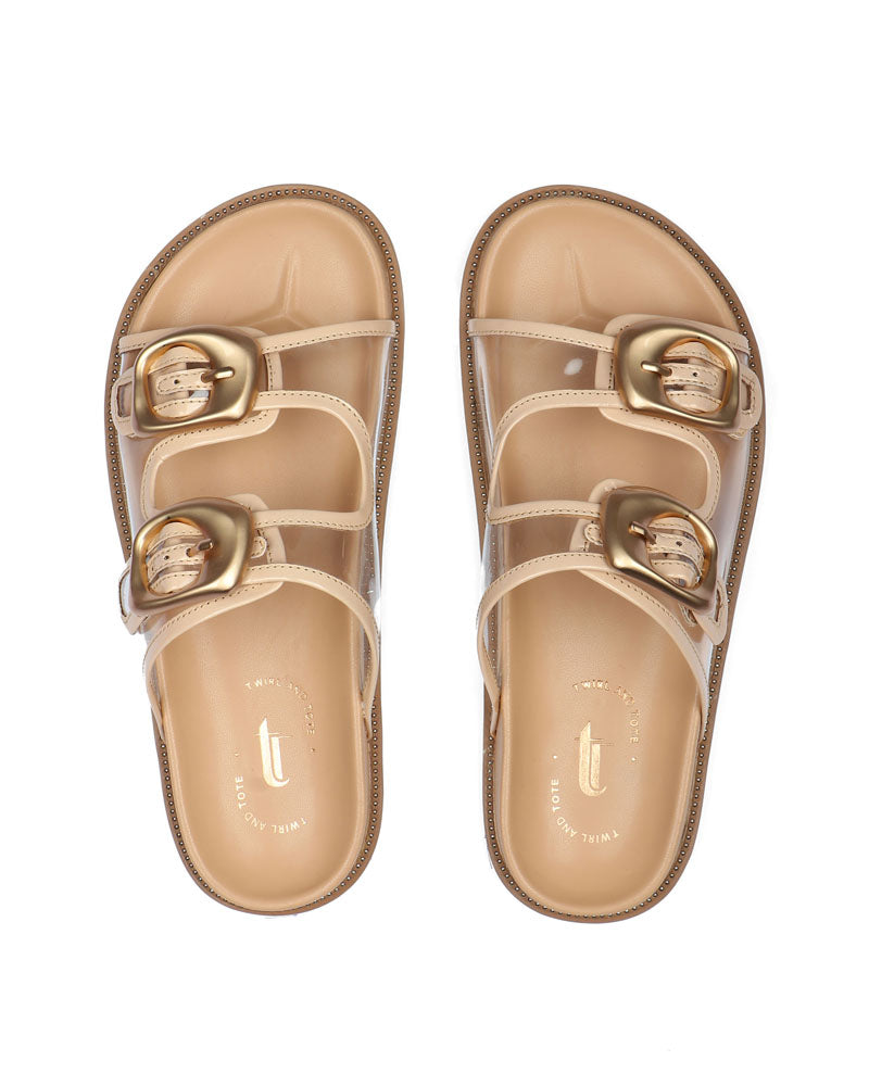 Beige Brilliance Slides