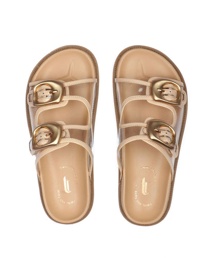 Beige Brilliance Slides