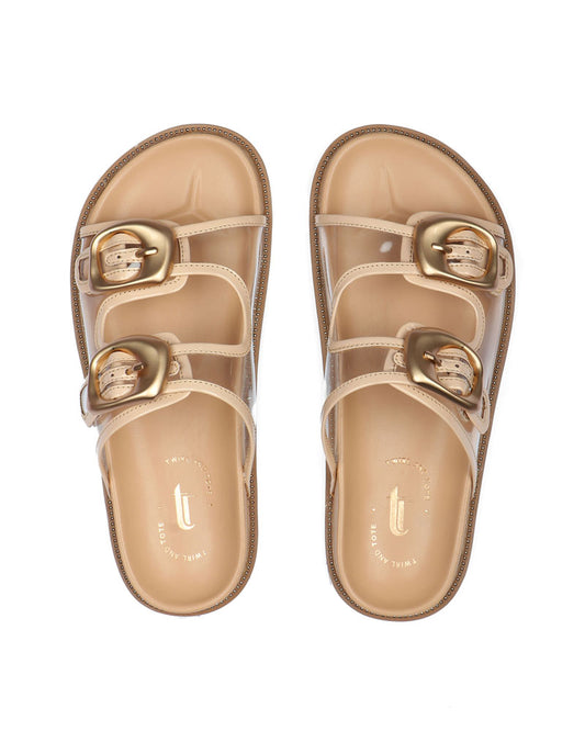 Beige Brilliance Slides