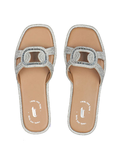 Glittering Charcoal Flats