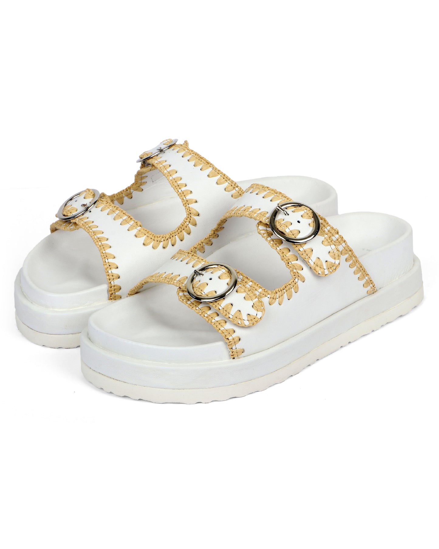 Woven Elegance Slides