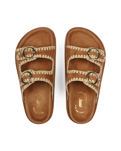 Woven Elegance Slides